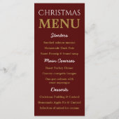 Menu Kerstmis Baubles (Achterkant)