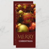 Menu Kerstmis Baubles (Voorkant / Achterkant)