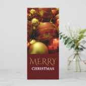 Menu Kerstmis Baubles (Staand voorkant)