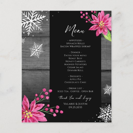 Menu Kerstmis budgetfamilie (Voorkant)