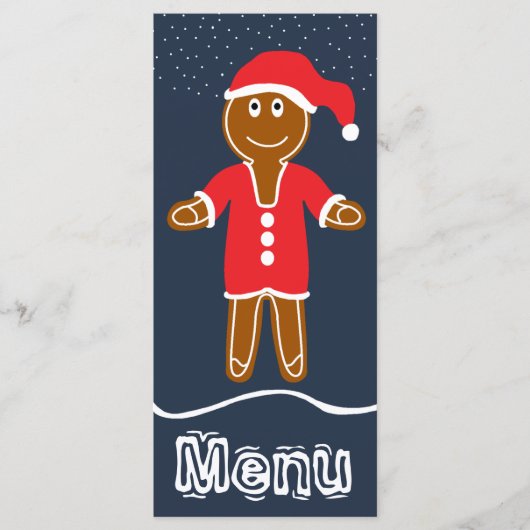 Menu Kerstmis in Gingerbrood (Voorkant)