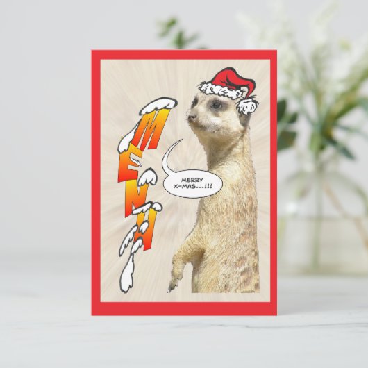 Menu Kerstmis Kaart (Staand voorkant)