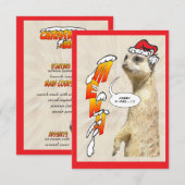 Menu Kerstmis Kaart (Voorkant / Achterkant)