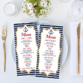 Menu Keten Nautisch Baby shower