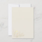 Menu Keuze Gouden Bruiloft RSVP Kaart (Achterkant)