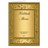 Menu Kiddush, Brunch, Bat Bar Mitswa Populair (Voorkant)
