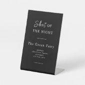 MENU KLASSIEKE ZWART-WITBALK RECLAMEBORD MET VOETSTUK (Voorkant)