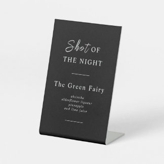 MENU KLASSIEKE ZWART-WITBALK RECLAMEBORD MET VOETSTUK