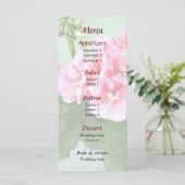 Menu Klein roze geranium Weddenschap (Staand voorkant)
