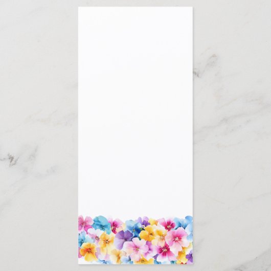 Menu Kleurrijke Floral Wedding (Achterkant)