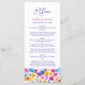 Menu Kleurrijke Floral Wedding (Voorkant)