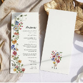 Menu Kleurrijke Floral Wedding