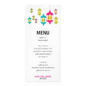 Menu Kleurrijke lantaarns (Voorkant)