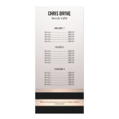 Menu Kool Bold Modern Black- en Gold-prijslijst (Voorkant)