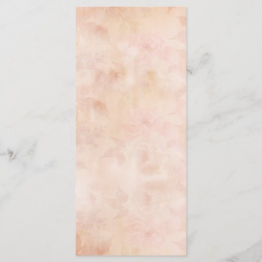 Menu  Lace Rozen Old Paper Wedding (Achterkant)