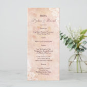 Menu  Lace Rozen Old Paper Wedding (Staand voorkant)