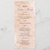 Menu  Lace Rozen Old Paper Wedding (Voorkant)