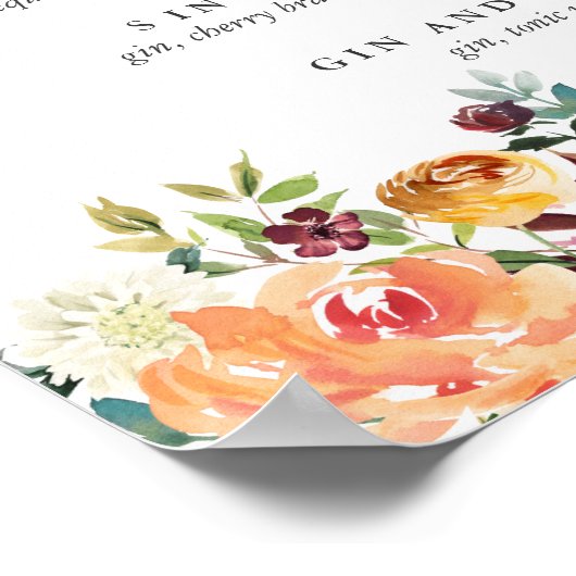 Menu Landbloom Burgundy Signature Cocktail Poster (Hoek)