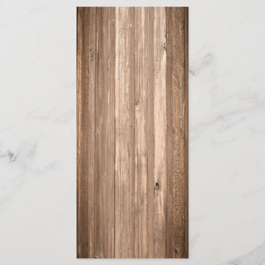 Menu Landelijk bijtend Hoefijzer en bruin houten b (Achterkant)