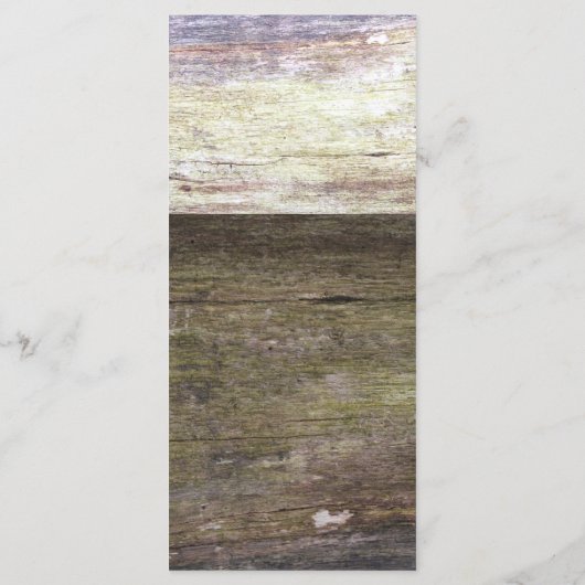 Menu Landelijk houten hart bruiloft (Achterkant)