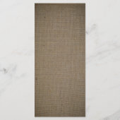 Menu Landelijke bijtende monogram en bruiloft (Achterkant)