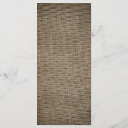 Menu Landelijke bijtende monogram en bruiloft (Achterkant)