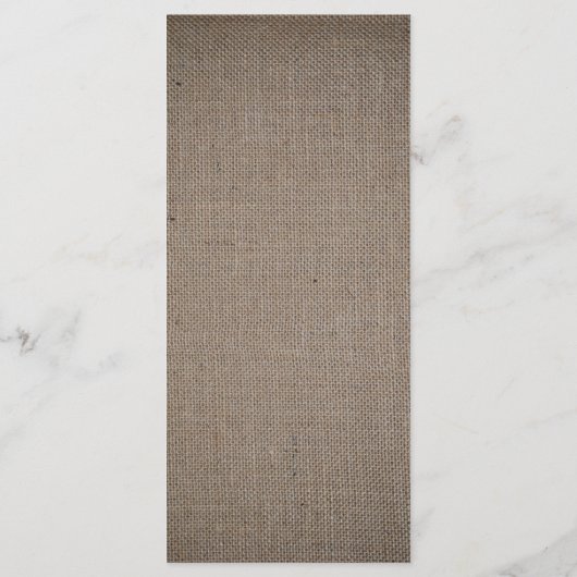 Menu Landelijke bijtende zonnebloem en bruiloft (Achterkant)