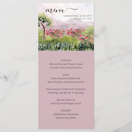 Menu Landenweide Waterverf Stusty Roos Weddenschap (Voorkant)