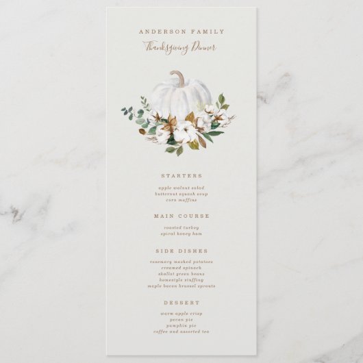 Menu Landpompoen Thanksgiving (Voorkant)