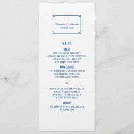 Menu Lapis Blue Deco Chic Wedding