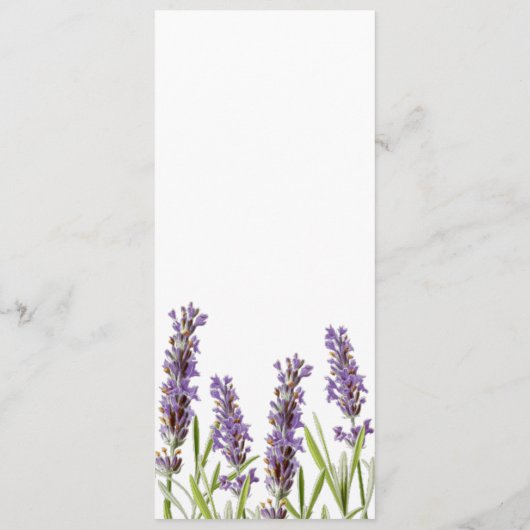 Menu Lavender (Achterkant)