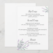 Menu Lavender Floral Wedding (Voorkant / Achterkant)