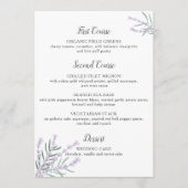 Menu Lavender Floral Wedding (Voorkant)