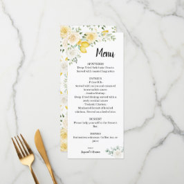 Menu Lemons & Rozen Weddenschap Vrijgezellenfeest