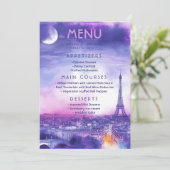 Menu + lieflijke tekst Amour Éternel (Staand voorkant)