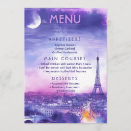 Menu + lieflijke tekst Amour Éternel