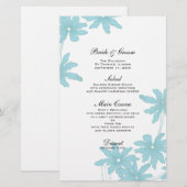 Menu Light Blue Daisies Wedding (Voorkant / Achterkant)