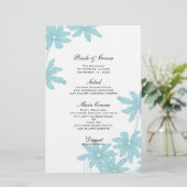 Menu Light Blue Daisies Wedding (Staand voorkant)