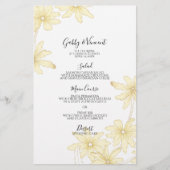 Menu Light Yellow Daisies Wedding (Voorkant)