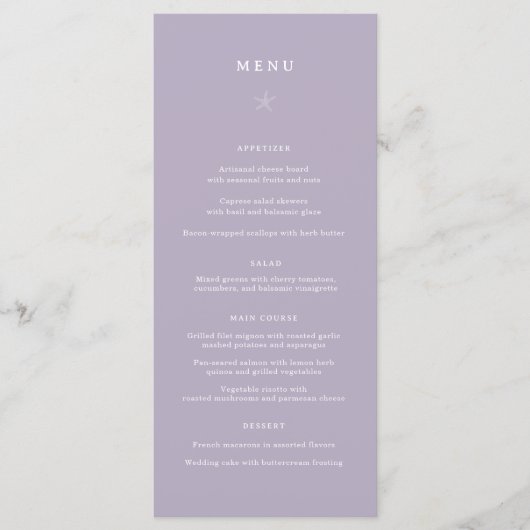 Menu Lihue Wedding Dinner (Voorkant)