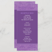 Menu lila Damask Wedding / Programma (Voorkant / Achterkant)