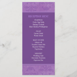 Menu lila Damask Wedding / Programma