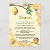 Menu Little Bee Baby shower (Voorkant)