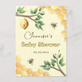 Menu Little Bee Baby shower (Achterkant)