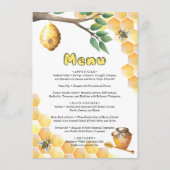 Menu Little Bee Baby shower (Voorkant)