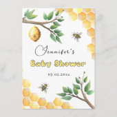 Menu Little Bee Baby shower (Achterkant)