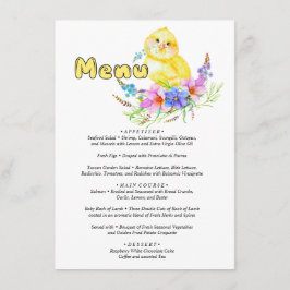 Menu Little Chick Baby shower