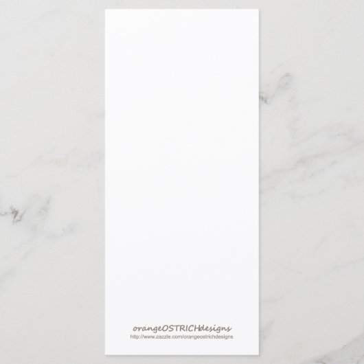 Menu Little Lamb Baby shower (Achterkant)