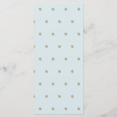 Menu Little Star Blue Baby shower (Achterkant)