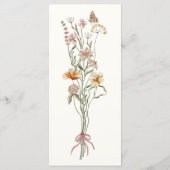 Menu Little Wildflower Ivory Baby shower (Achterkant)